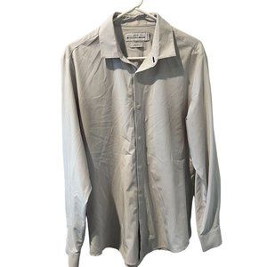 Mizzen Main Mens Button Up Shirt White Size L Trim Fit Leeward